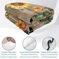thumbnail image 4 of Twin XL Quilt Set 68''x98'', Sunflower Rustic Lightweight Summer Bedspread Coverlet Set with 2 Pillow Shams, Vintage Wooden Flowers Butterfly Breathable All Season Quilt Bedding for Dorm/Guest Room, 4 of 9