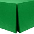 thumbnail image 1 of Ultimate Textile Shantung - Majestic 4 ft. Fitted Tablecloth (30"W x 48"L x 30"H) Emerald Green, 1 of 3