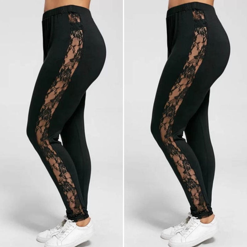 yoga pants with sheer cutouts
