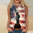 thumbnail image 5 of Fartey American Flag Tank Tops for Women Plus Size Summer Sleeveless Shirts Casual Loose Crew Neck Festival Tunic Blouses 4th of July Patriotic Tank Top White M, 5 of 5