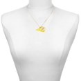 thumbnail image 2 of Delight Jewelry Acrylic Large Yellow Cheer Megaphone - Large Goldtone Aunt Heart Charm Necklace, 17.5"+2" Extender, 2 of 5