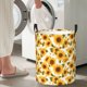 thumbnail image 5 of Balery Modern Elegant Sunflower Cesta de ropa redonda con asas, impermeable, independiente, para ropa, juguetes, dormitorio y familia-Medium, 5 of 6