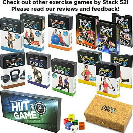Barbell Exercise Cards by Strength Stack 52. Weight Lifting Playing Card Game. Video Instructions Included. Bodybuilding, Resistance Training, and Crossfit Workouts. Home Gym Fitness Program.