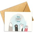 thumbnail image 1 of Tarjeta de felicitación Stay Paw Sitive con bonitas patas de gato con forma de estímulo, 1 of 9