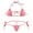 Pink, variant on Women's Triangle Thong Bikini Set String Two Piece Swimsuit Cute Bikini Bathing Suit