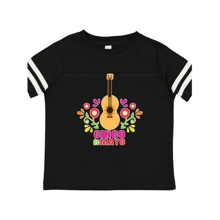 

Inktastic Cinco De Mayo with Guitar and Florals Gift Toddler Boy or Toddler Girl T-Shirt