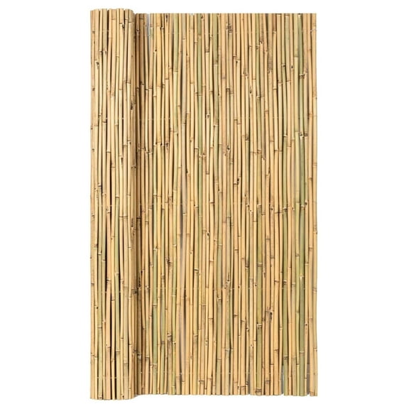 Natural Rolled Bamboo Fence, Eco-Friendly Bamboo Fencing, 0.7 in D x 6 feet High x 8 feet Long, bambou Screen for Garden, Privacy