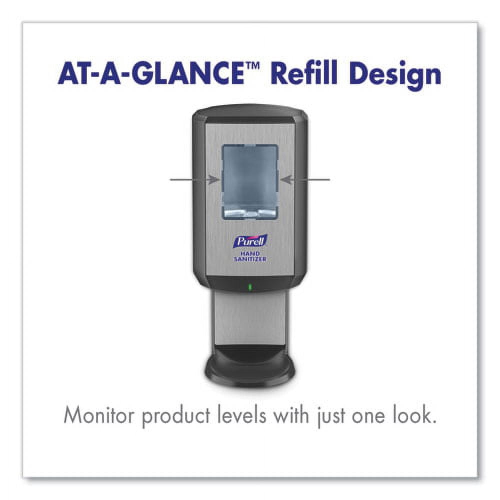 Cs6 Hand Sanitizer Dispenser, 1,200 Ml, 5.79 X 3.93 X 15.64, Graphite | Bundle of 5 Cartons