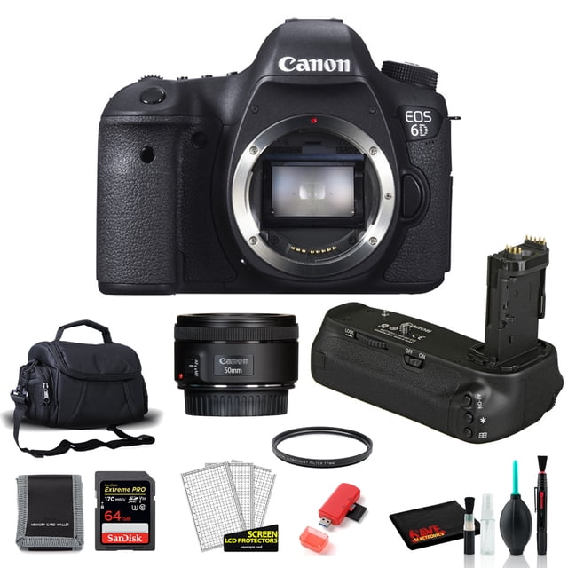Canon Appareil Photo Numérique 6D avec Objectif Canon EF 50mm f/1.8 STM + Plus (Modèle International)