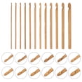 thumbnail image 4 of Uxcell Wooden Bamboo Crochet Hook Set 3mm-10mm Knitting Needles for DIY Craft Yarn, 4 of 5