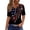 M34 Black, variant on Tfken Independence Day Women Shirts 250Th Anniversary Short Sleeve V Neck Sequins Tops For America 4Th Of July Patriotic Female Comfortable T-Shirts Black
