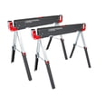 thumbnail image 1 of PROTOCOL Equipment 92786 42-Inch Adjustable Height Metal Folding Sawhorse, Set of 2, 1 of 6
