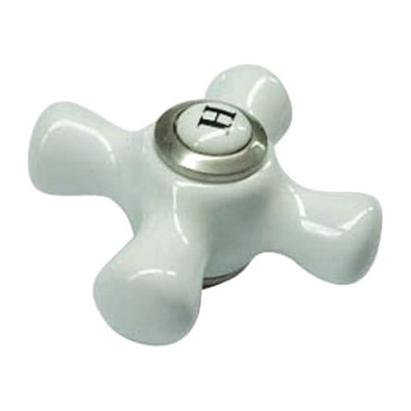 Kingston Brass KBH1608PXH Hot Porcelain Cross Handle, 3/8" X 16Pt - Nickel