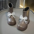 thumbnail image 3 of Eltusu Girls Winter Boots, Non Slip Fashion Breathable Thermal Kids Shoes Brown Size 3-12 T, 3 of 7