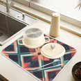 thumbnail image 2 of Yayeee Dish Drying Mat for Kitchen Counter 18" x 24" Microfiber Super Absorbent Coffee Decorative Pad, Green Abstract, 2 of 8
