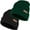Black & Olive Green, variant on EINSKEY Knit Cuffed Lined Beanie, 2-Pack Skull Cap Beanie Stocking Hats For Men Fall Winter - Black Grey