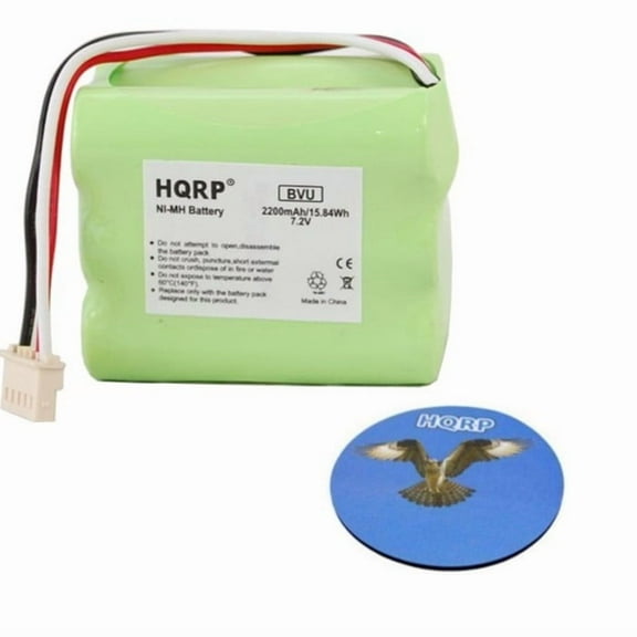 HQRP 2200mAh Extended Battery for Mint  5200 Mint Plus 5200, 5200c, 5200B, Braava 380 380t iRobot Floor Mopping Robot Evolution Robotics Mint Plus Automatic Hard Floor Cleaner Robotic Vacuum