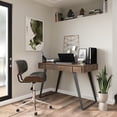 thumbnail image 5 of Simpli Home Dax Swivel Adjustable Executive Computer Bentwood Office Chair in Distressed Slate Grey, 5 of 12