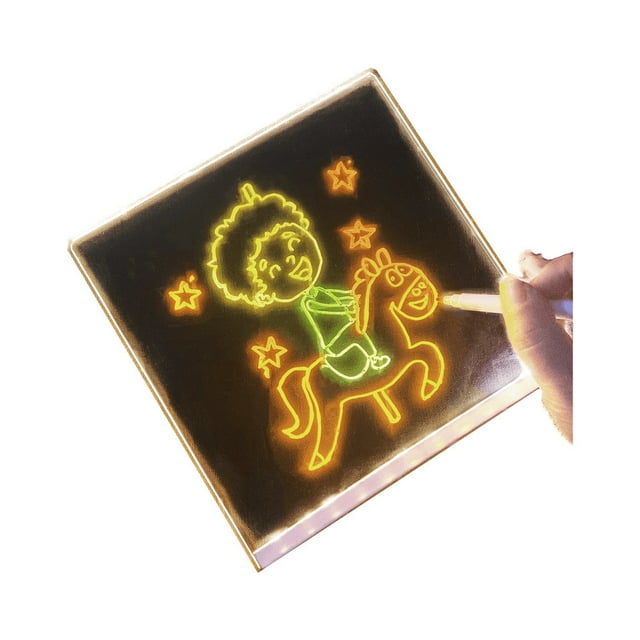 Tableau Noir Transparent, Cadre Acrylique Double Face avec Panneau en Plastique, pour Enfants, Tableau de Messages et Gribouillage Réutilisable