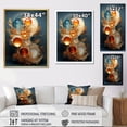 thumbnail image 4 of Designart "Blue Wire Sculpture" Abstract Floater Framed Wall Art Living Room, 4 of 7