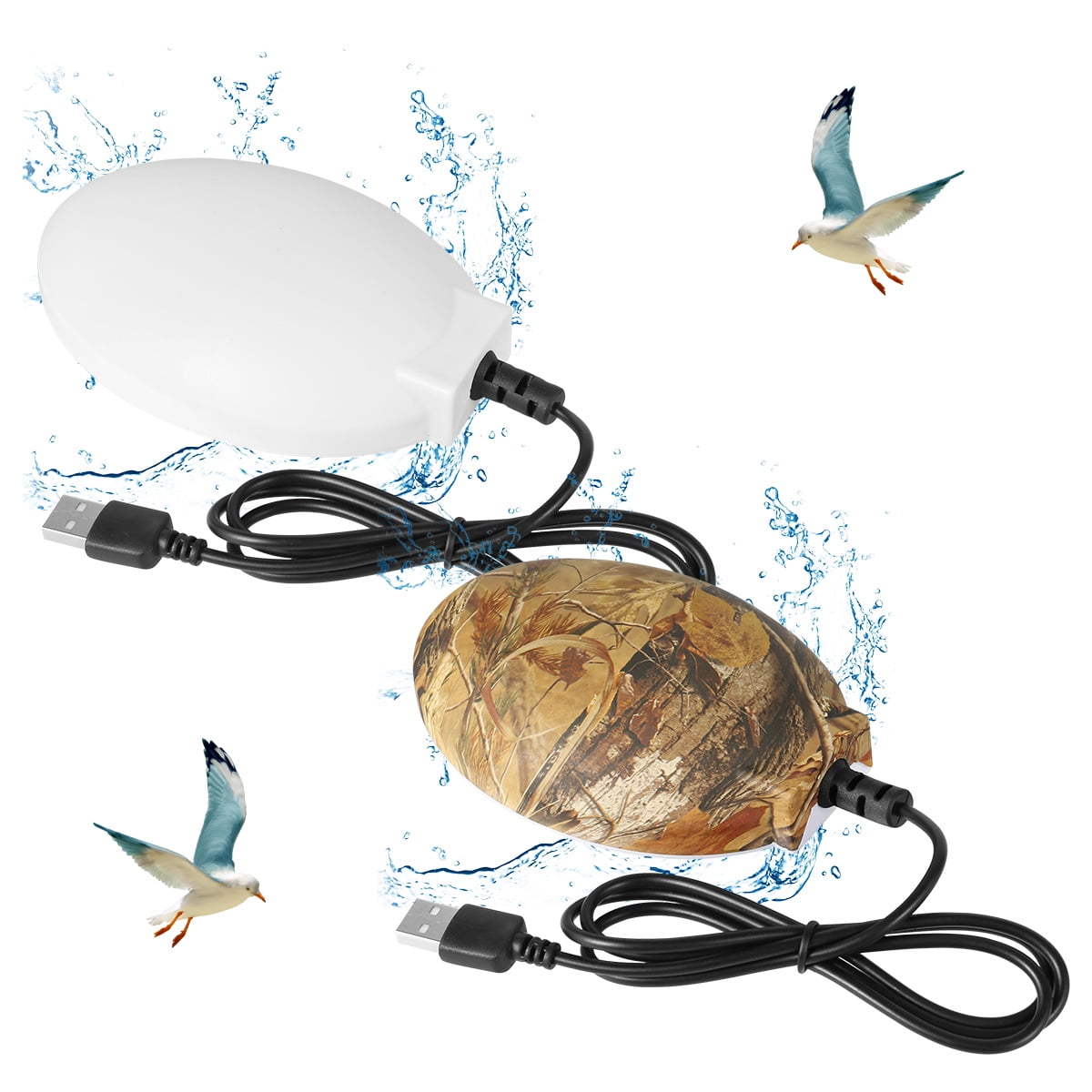 JTWEEN Bird Bath Heater for Outdoors in Winter, Birdbaths Deicer with