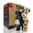 thumbnail image 2 of Goodeco Large Black Welcome Bear Statue with Solar Lantern Light,Home,Outdoor,Garden,Patio and Yard Decor,5.5*4.3*11.3 inches, 2 of 7