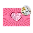 thumbnail image 4 of XMXY Woven Placemats Set of 4 PCS, Pink Heart Table Mats Washable Heat Resistant Placemats, 4 of 6