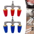 thumbnail image 4 of High-Pressure Washer Nozzle Triple Turbo Nozzle 360° Rotating Dual Spray Red Smile Home, 4 of 8