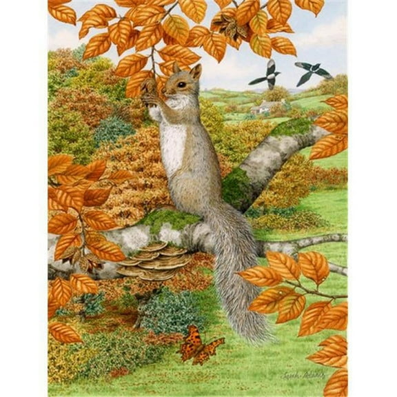 Grey Squirrel Flag Garden Size