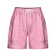 thumbnail image 4 of Pantalones Cortos Sueltos para Mujeres Ilustración de Moda de Verano Encaje Hasta Bolsillo Elástico Pantalones Cortos Casuales, 4 of 5