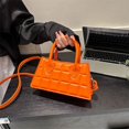thumbnail image 3 of Bolso de mano para mujer, bolso de mano de piel sintética, bolso de mano para mujer, bandolera (naranja), 3 of 3