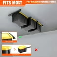 thumbnail image 4 of Overhead Garage Ceiling Storage Rack with Adjustable Slide Rails for 3 Bins, 4 of 8