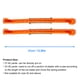 thumbnail image 3 of 1 par de protectores de cuchillas de patines de hockey sobre hielo de plástico ajustables (naranja), 3 of 3
