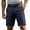 V328 Dark Blue, variant on Mens Shorts With Pocket Straight Leg Solid Color Summer Outdoor Fashionable Shorts Yellow Size 29