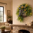 thumbnail image 5 of Bcylexb Spring Summer Wreaths for Front Door, 19.7" Greenery Door Wreaths Faux Fern Leaves Wreaths with Bow for Outdoor Porch Wall Decor, 5 of 7