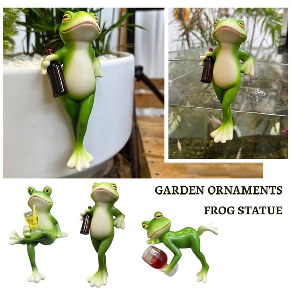 HAVELOR Garden Frog Statue, 4.5x4.5 in, UV-Resistant Resin, Weatherproof Outdoor Decor for Patio or Flower Bed(5171,1pcs)
