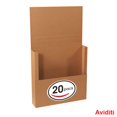 thumbnail image 3 of Aviditi Cajas de correo Jumbo Kraft marrón 20 x 20 x 6 pulgadas, paquete de 20 Jumbo, fáciles de plegar, a prueba de aplastamiento para envío, envío por correo y almacenamiento, 3 of 5