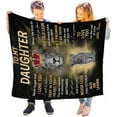 thumbnail image 3 of LHSHID Personalized Blanket to my daughter from Mom and dad never forget That I love You Blanket for Bed Couch, 3 of 5