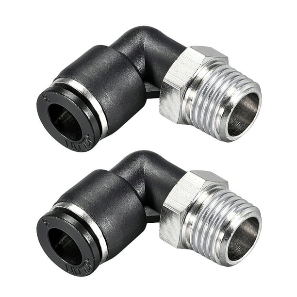 2 Embouts pneumatiques pour tuyau 8 mm vers Filetage Mâle 1/4