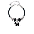 thumbnail image 2 of Delight Jewelry Silvertone Black Scottie Dog Big Sister Celtic Knot Leather Bead Bracelet, 7"+2" Extender, 2 of 4