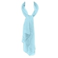 thumbnail image 3 of Wrapables Solid Color 100% Silk Long Scarf, Baby Blue, 3 of 5