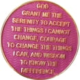 thumbnail image 2 of 3 Year AA Medallion Reflex Lavender Pink Gold Plated Sobriety Chip, 2 of 2