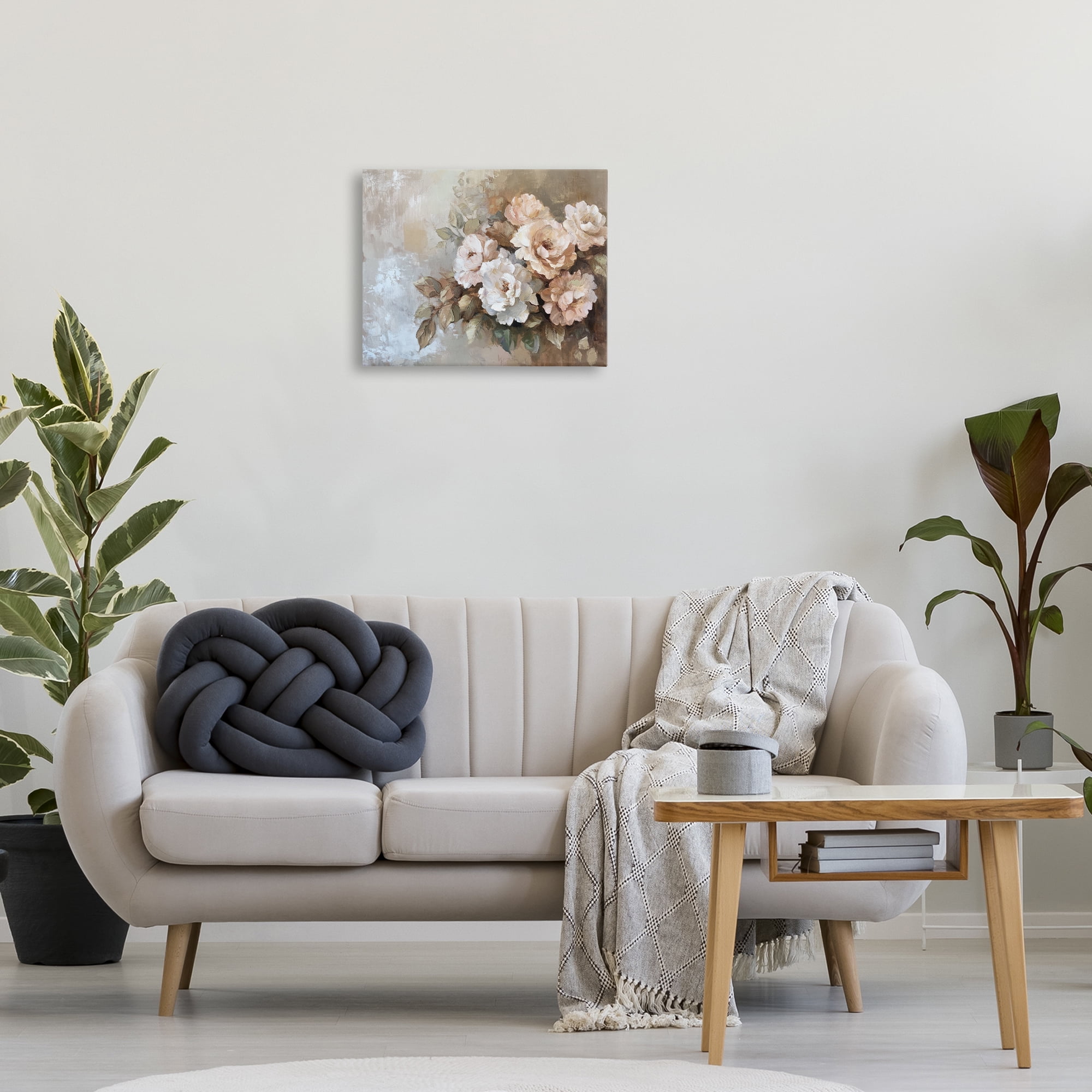 Stupell Industries Pastel Budding Blooms Plants & Flowers Painting Wrapped Canvas Art Print Wall Art, 20 x 16