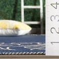 thumbnail image 5 of SAFAVIEH Courtyard Chole Floral Bordered Indoor/Outdoor Runner Rug, 2'4" x 12', Blue/Beige, 5 of 13