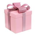 thumbnail image 3 of Cajas de regalo de Navidad, adornos navideños con cinta de raso, caja de regalo, caja de Navidad con tapa para cumpleaños, fiestas, bodas Rosa, 3 of 8