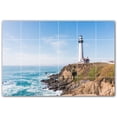 thumbnail image 1 of Picture-Tiles.com: Lighthouse Ceramic Tile Wall Mural WAL500820-64M. 36"W x 24"H using (24) 6" x 6" Ceramic Tiles-Satin Finish, 1 of 3