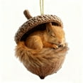 thumbnail image 7 of Forest Animal Acorn Ornaments, 2D Acrylic Pine Cones Animals Figures Hanging Pendants, Cozy Forest Christmas Ornaments, Pinecones Animal Ornament for Christmas Tree Decoration, 7 of 7