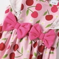 thumbnail image 5 of Baby Girl Summer Romper Infant Outfit Cherry Print with Ruffles 12-18 Months, 5 of 7