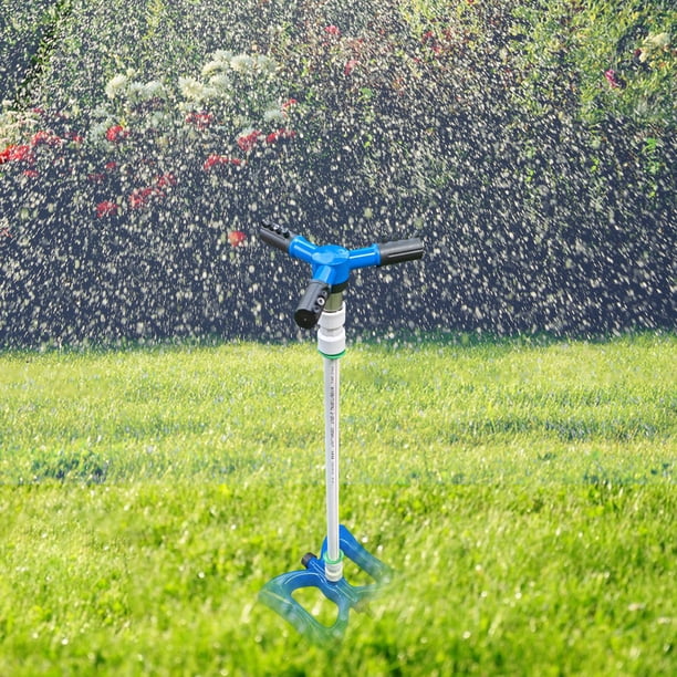 Fiudx Aspersor Giratorio Automático, Material Abs Duradero, Tecnología de Ahorro de Agua, Ángulo Ajustable para Una Cobertura Eficiente, Riego de Césped para Jardín y Patio, Uso Exterior, Tamaño de 5