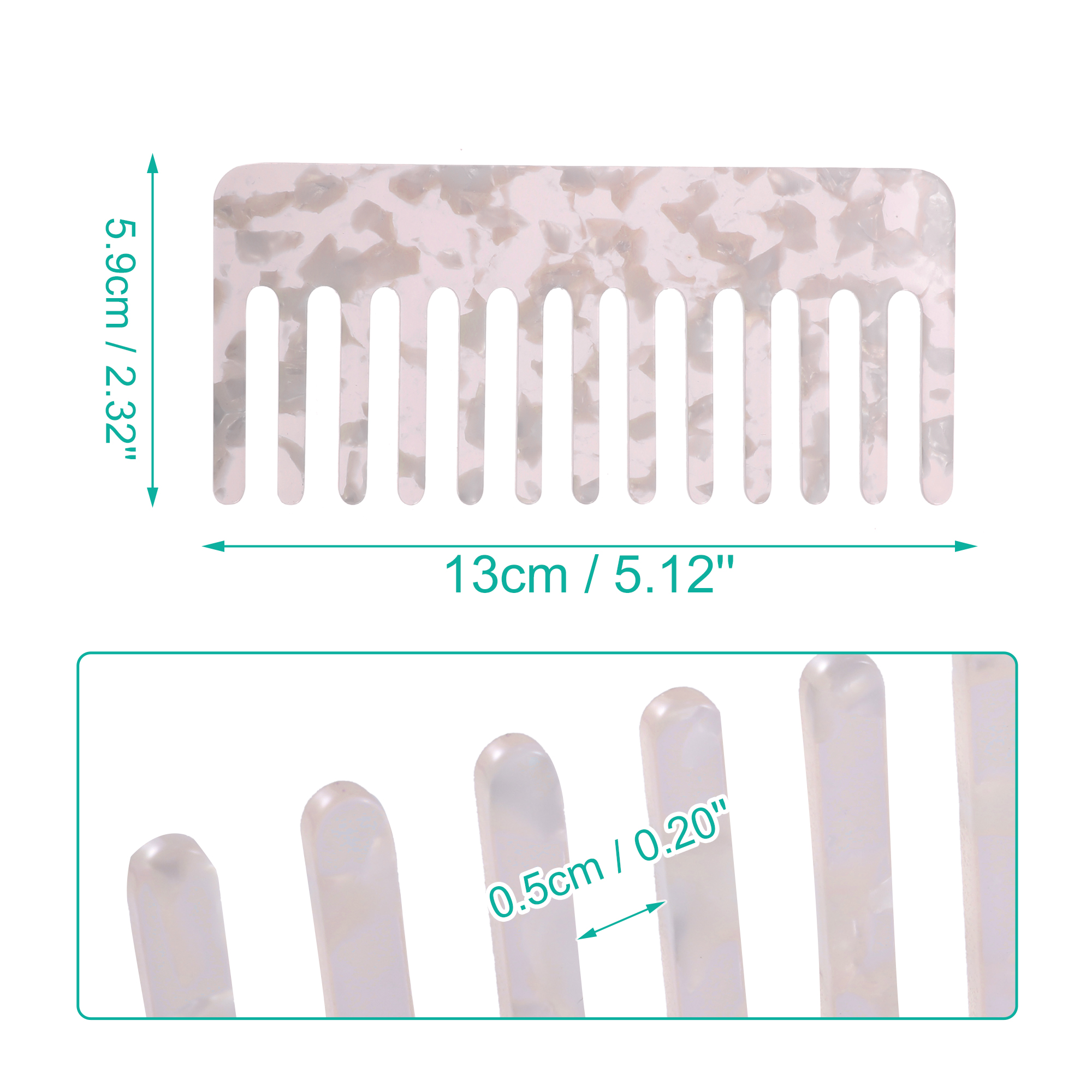 Unique Bargains 2 Pcs Hair Comb Wide Tooth Hair Care Detangling Comb Pink